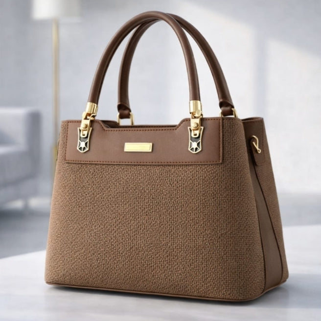 Classic Textured Tote Handbag – Women's Top Handle & Crossbody Bag