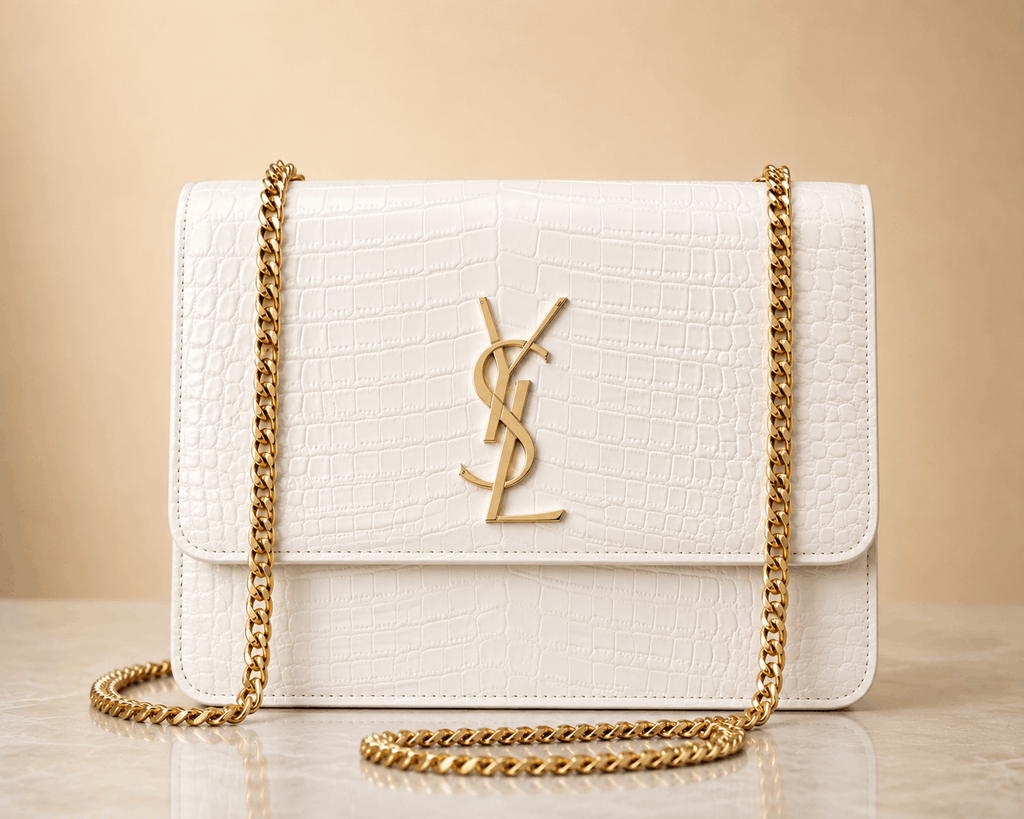 Luxury Crocodile Embossed Chain Shoulder Bag