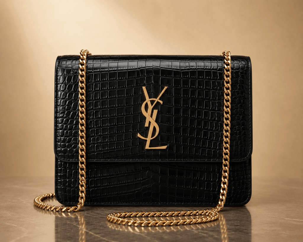 Luxury Crocodile Embossed Chain Shoulder Bag
