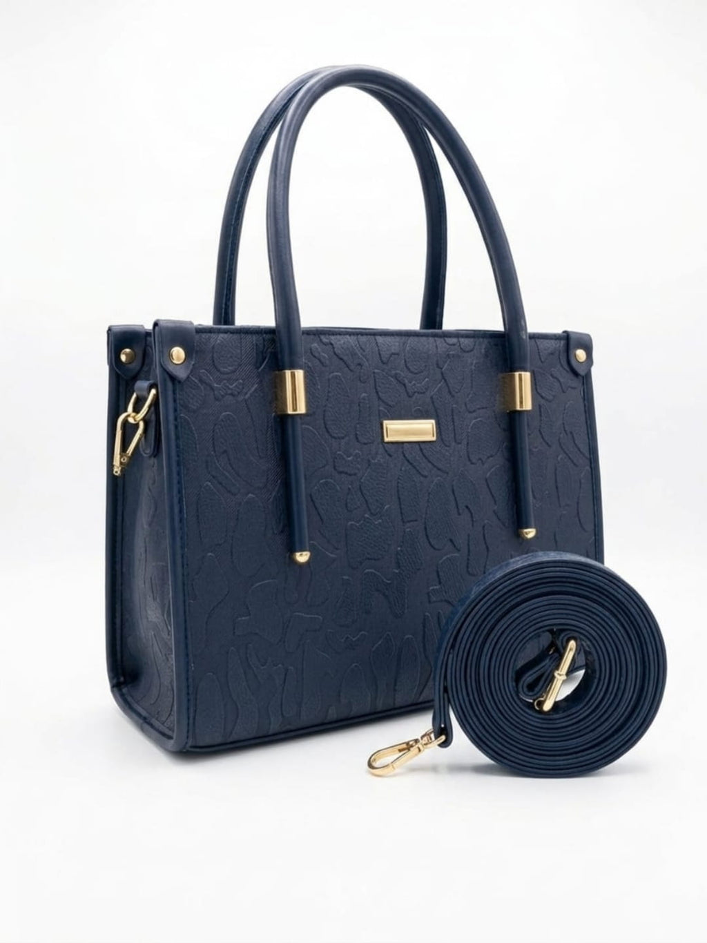 Elegant Zebra Textured Mini Top Handle Crossbody Handbag