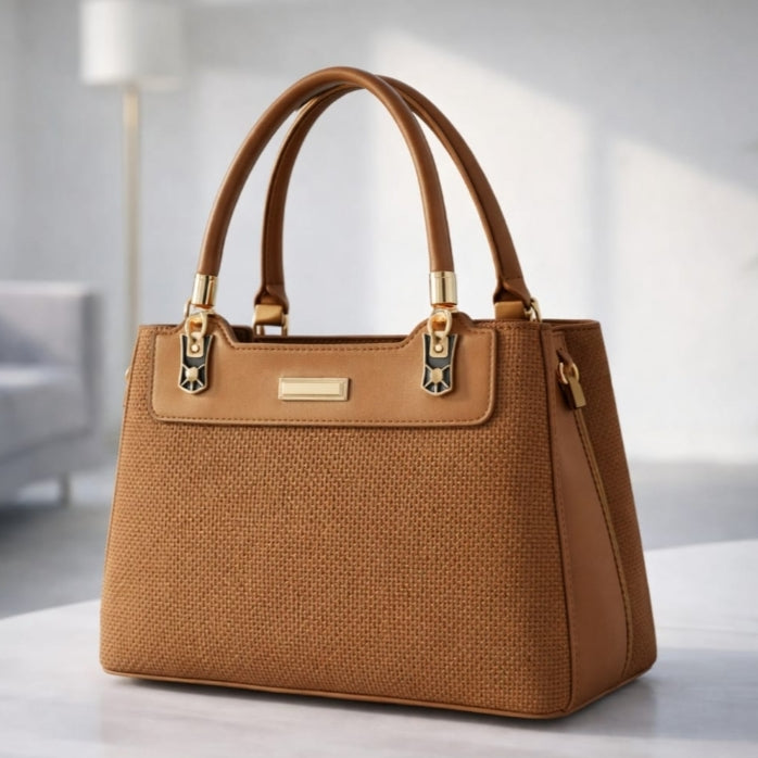 Classic Textured Tote Handbag – Women's Top Handle & Crossbody Bag