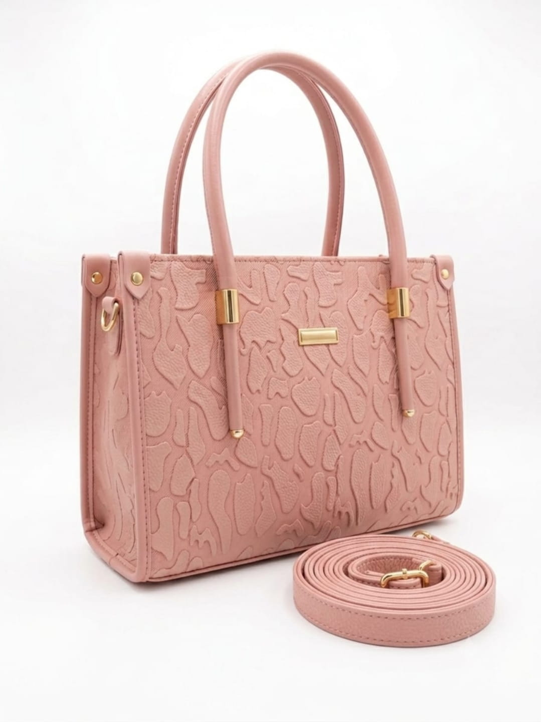 Elegant Zebra Textured Mini Top Handle Crossbody Handbag