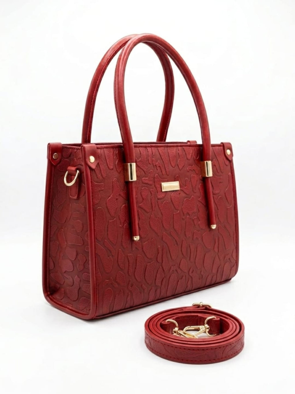 Elegant Zebra Textured Mini Top Handle Crossbody Handbag